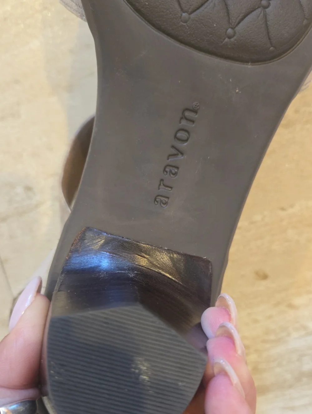 Aravon Shimmery Power Comfort Strappy Heel Sandals